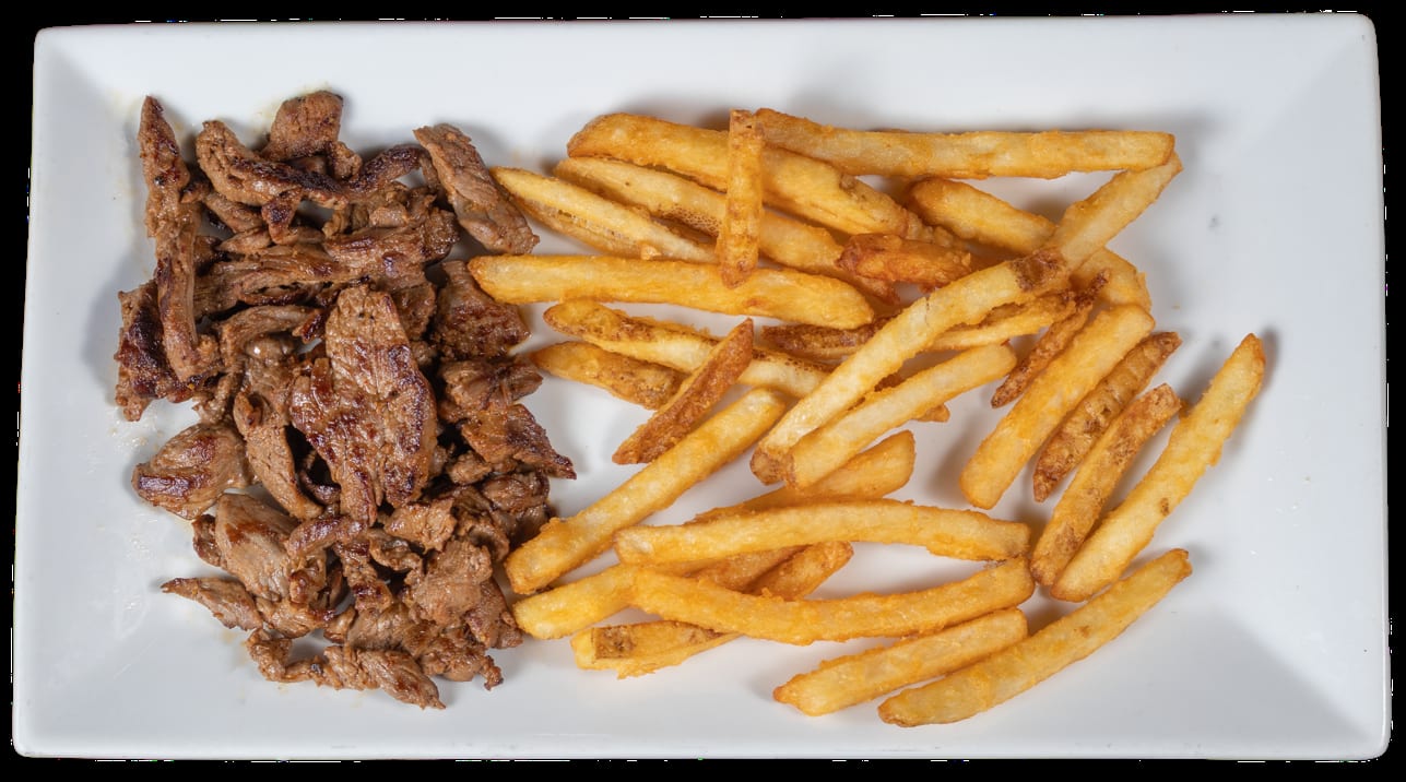 Children's Grilled Sliced Steak and Fries.