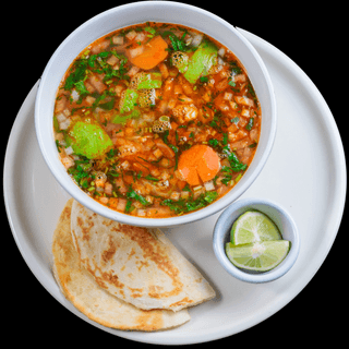 Lunch Chicken Soup & Quesadillas