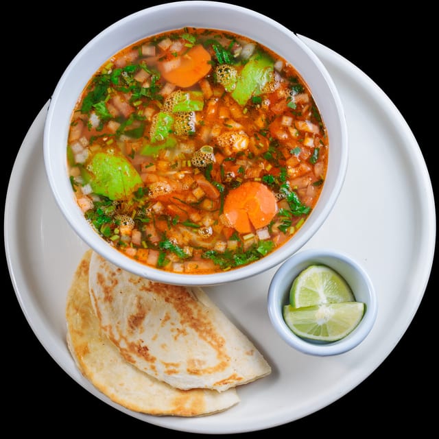 Lunch Chicken Soup & Quesadillas.